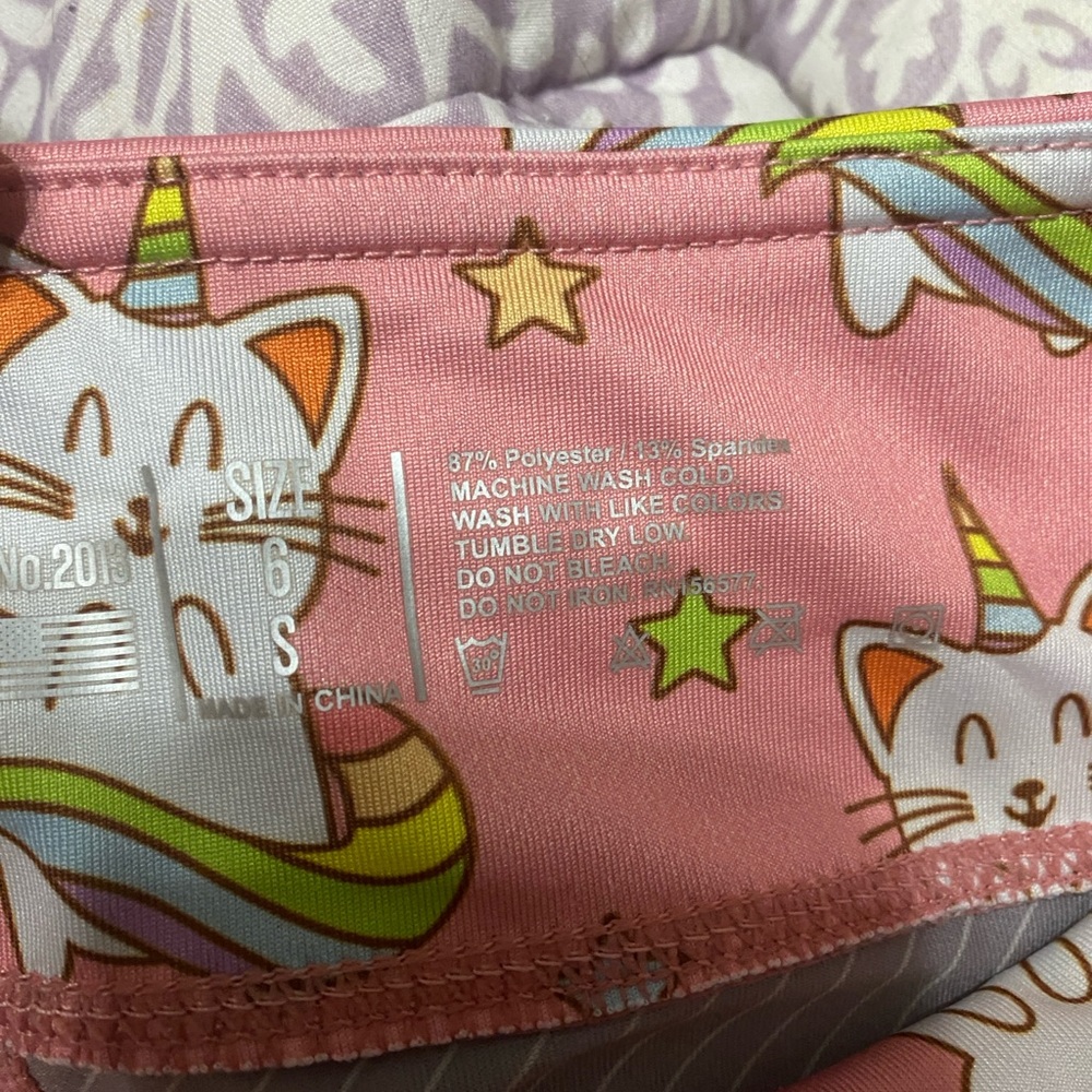 CUTE Pink Cat Print Athletic Shorts Size S - Picture 3 of 6